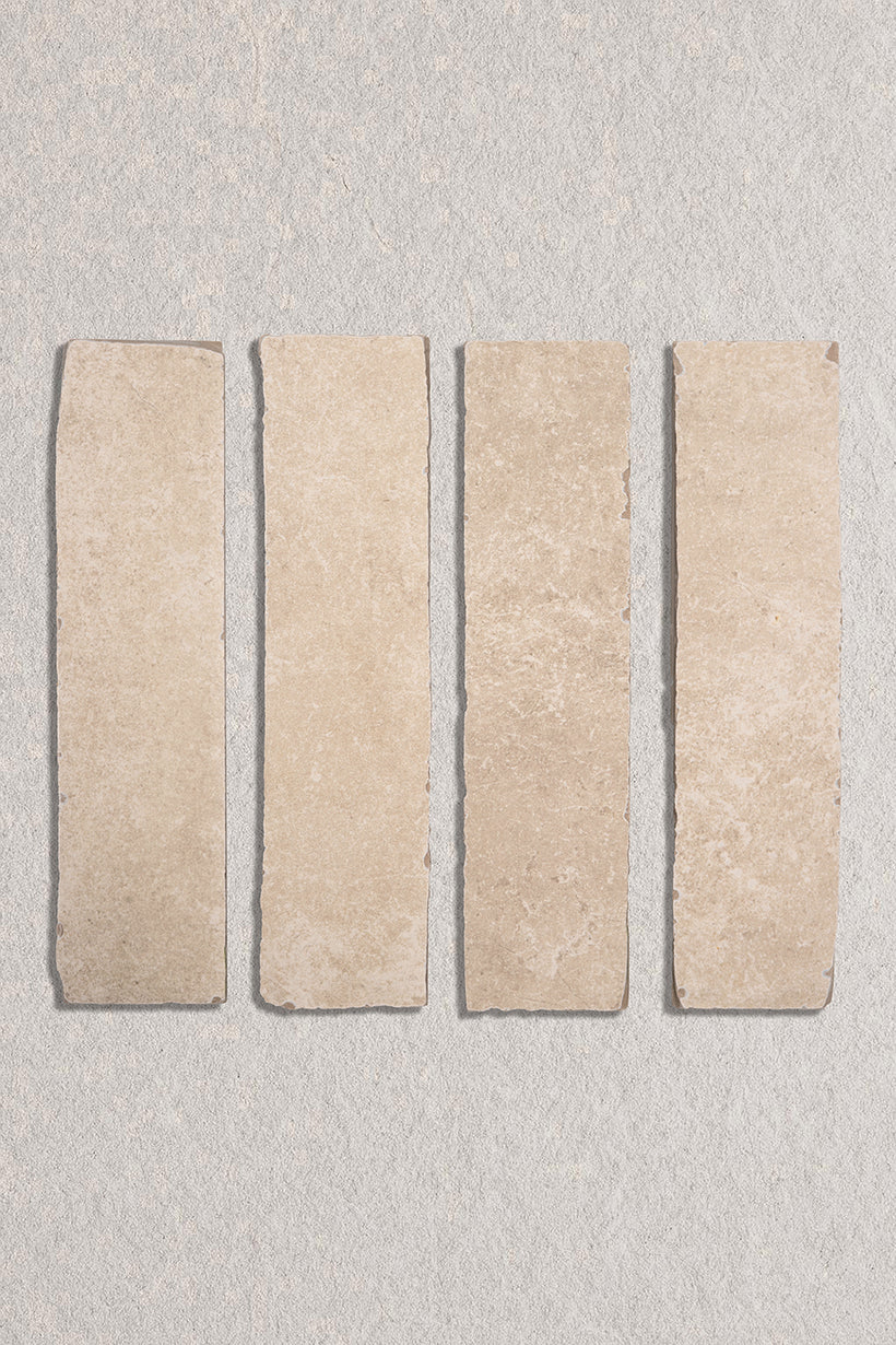 Hambleton Beige Rustic Edge Porcelain Herringbone Cobbles
