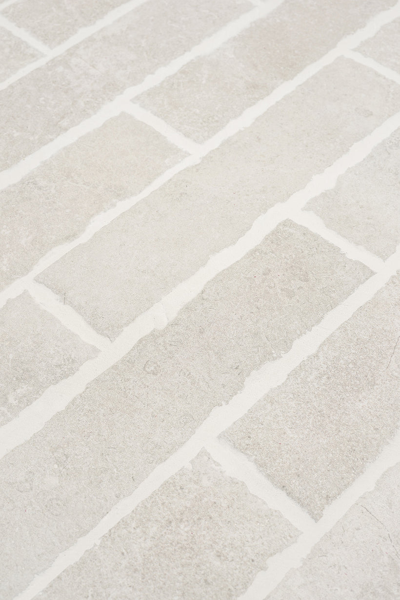 Hambleton Ivory Tumbled Edge Porcelain Herringbone Cobbles