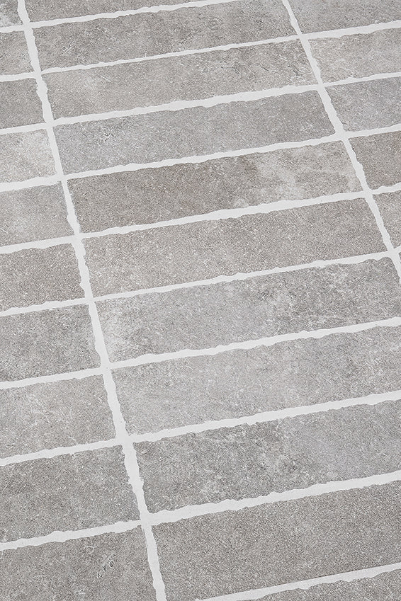 Hambleton Taupe Tumbled Edge Porcelain Herringbone Cobbles