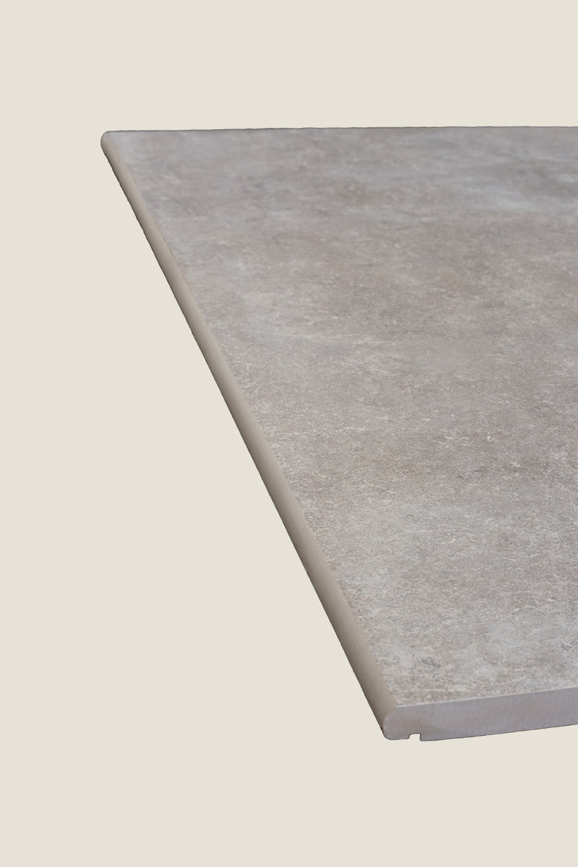 Hambleton Taupe Stone Effect Porcelain Bullnose Step