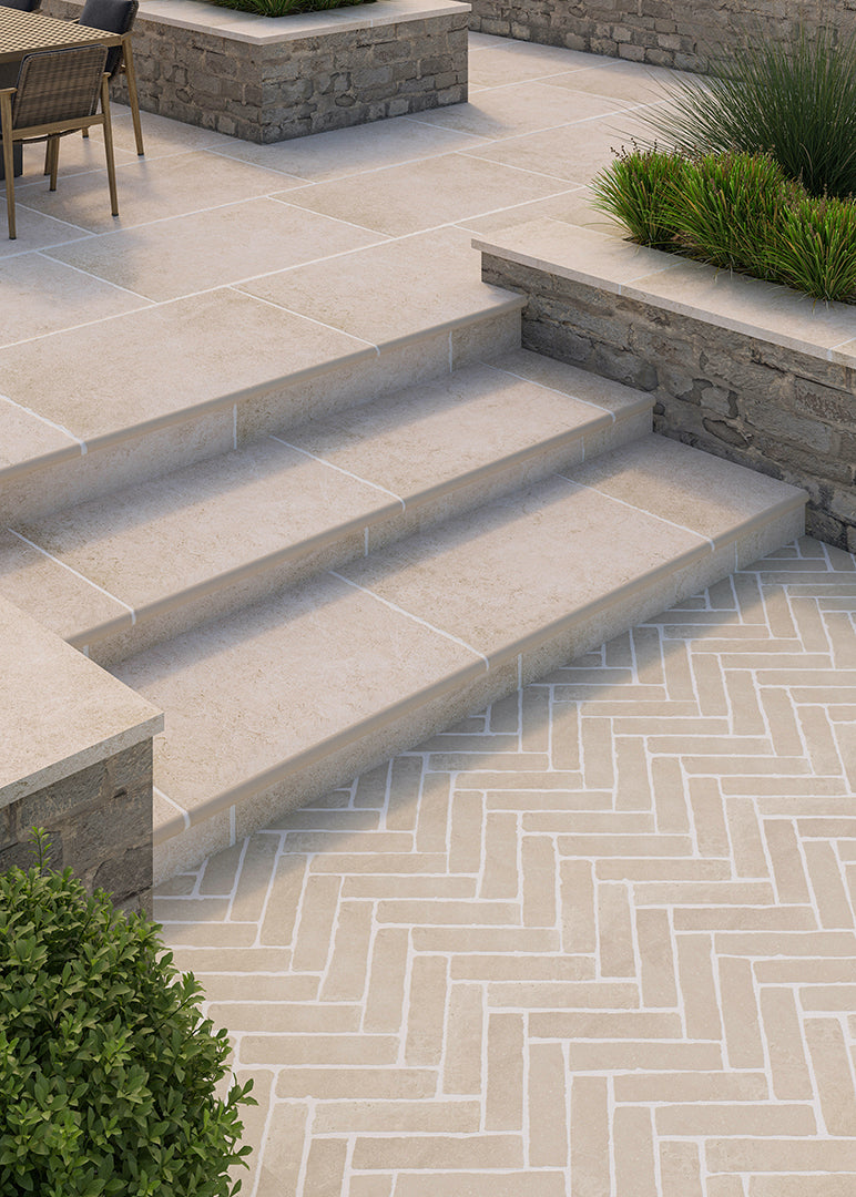 Hambleton Beige Stone Effect Porcelain Paving