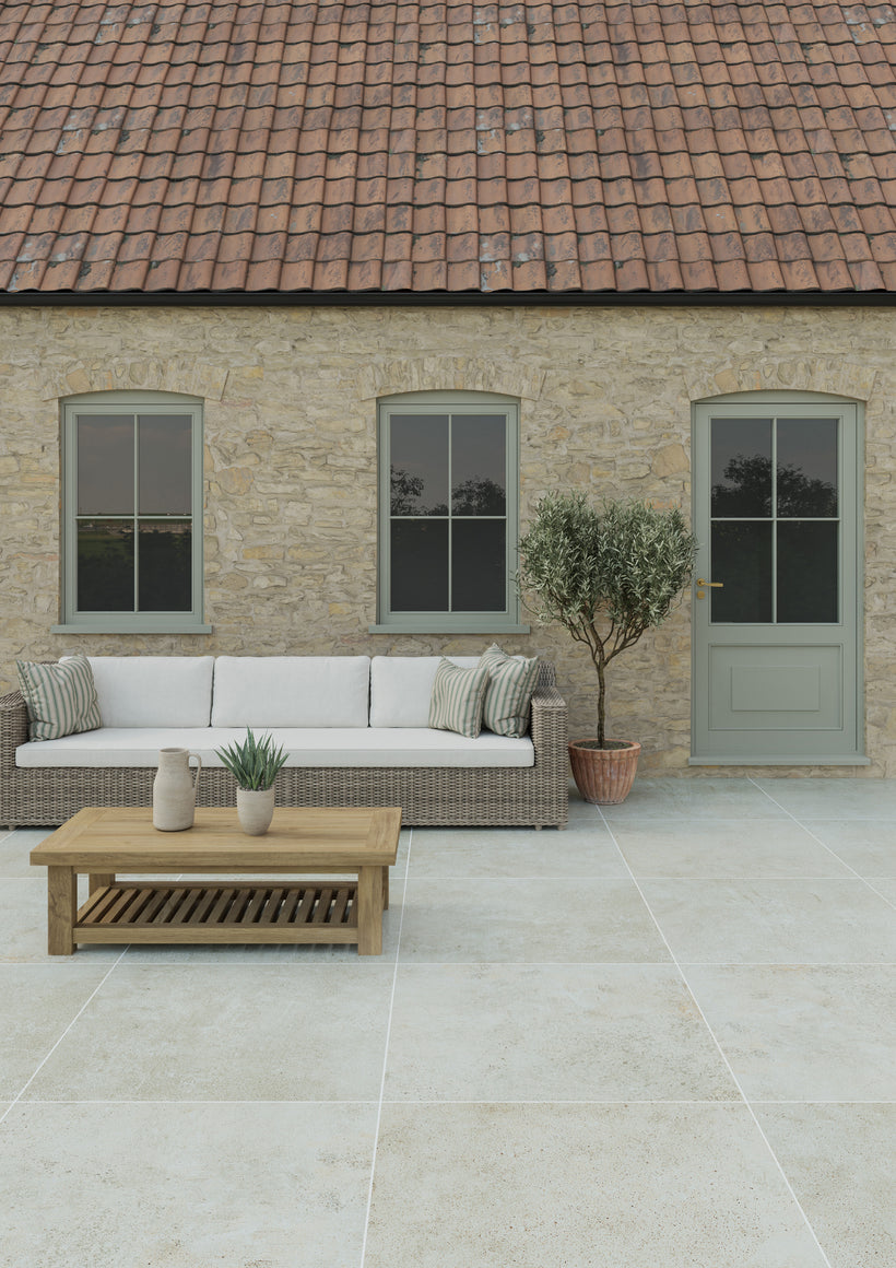 Harley Ivory Concrete Effect Porcelain Pavers