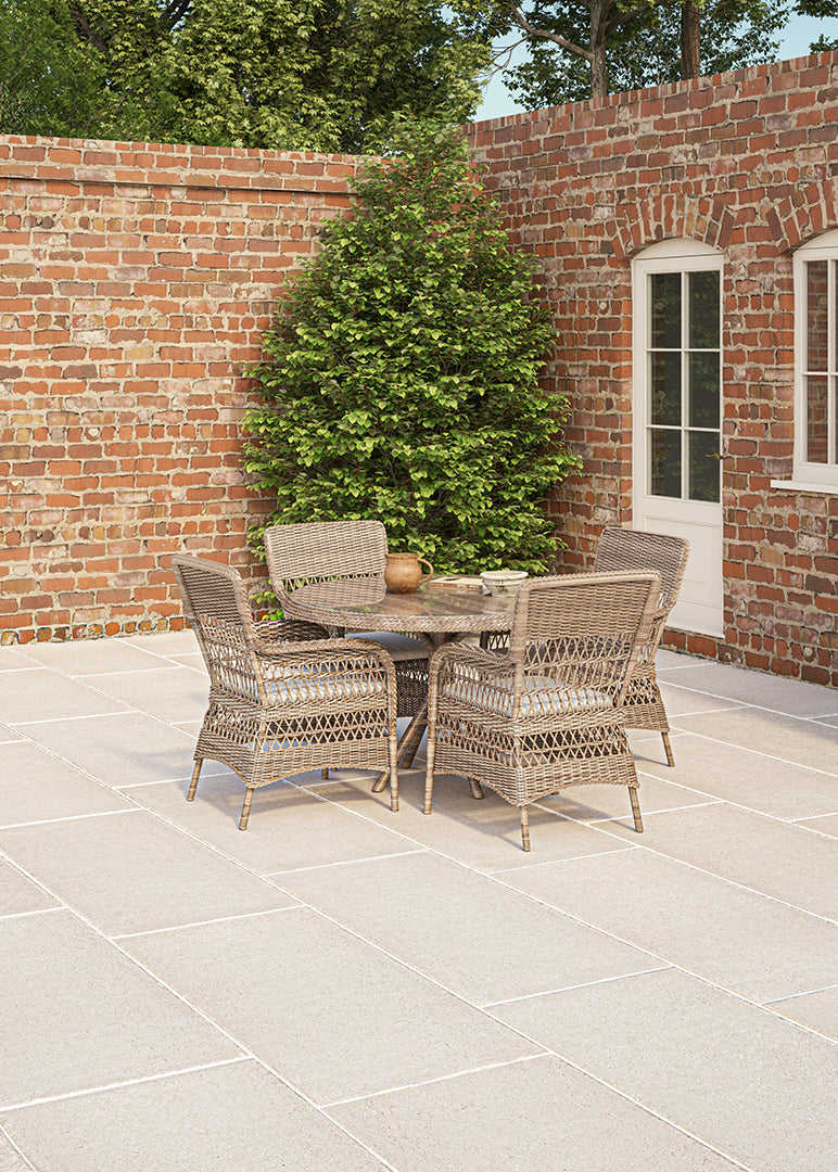 Hermitage White Stone Effect Porcelain Pavers