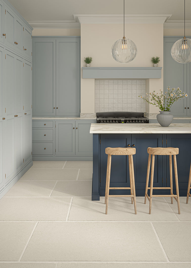 Hermitage White Stone Effect Porcelain Tiles