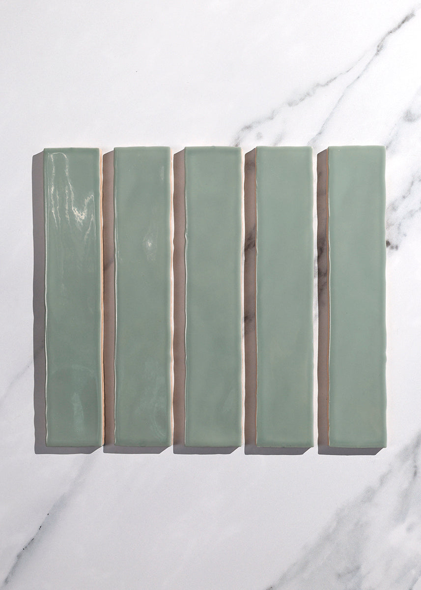 Jelly Mint Gloss Metro Tiles Decorative Quorn Stone