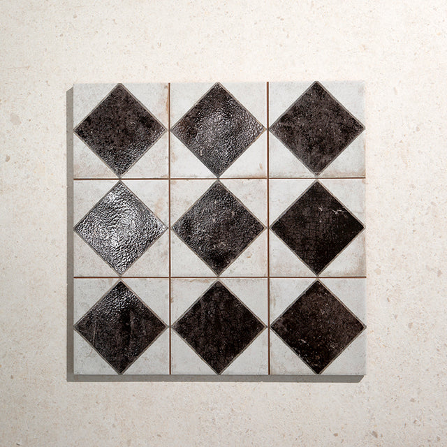 Julieta Black & White Chequered Tiles
