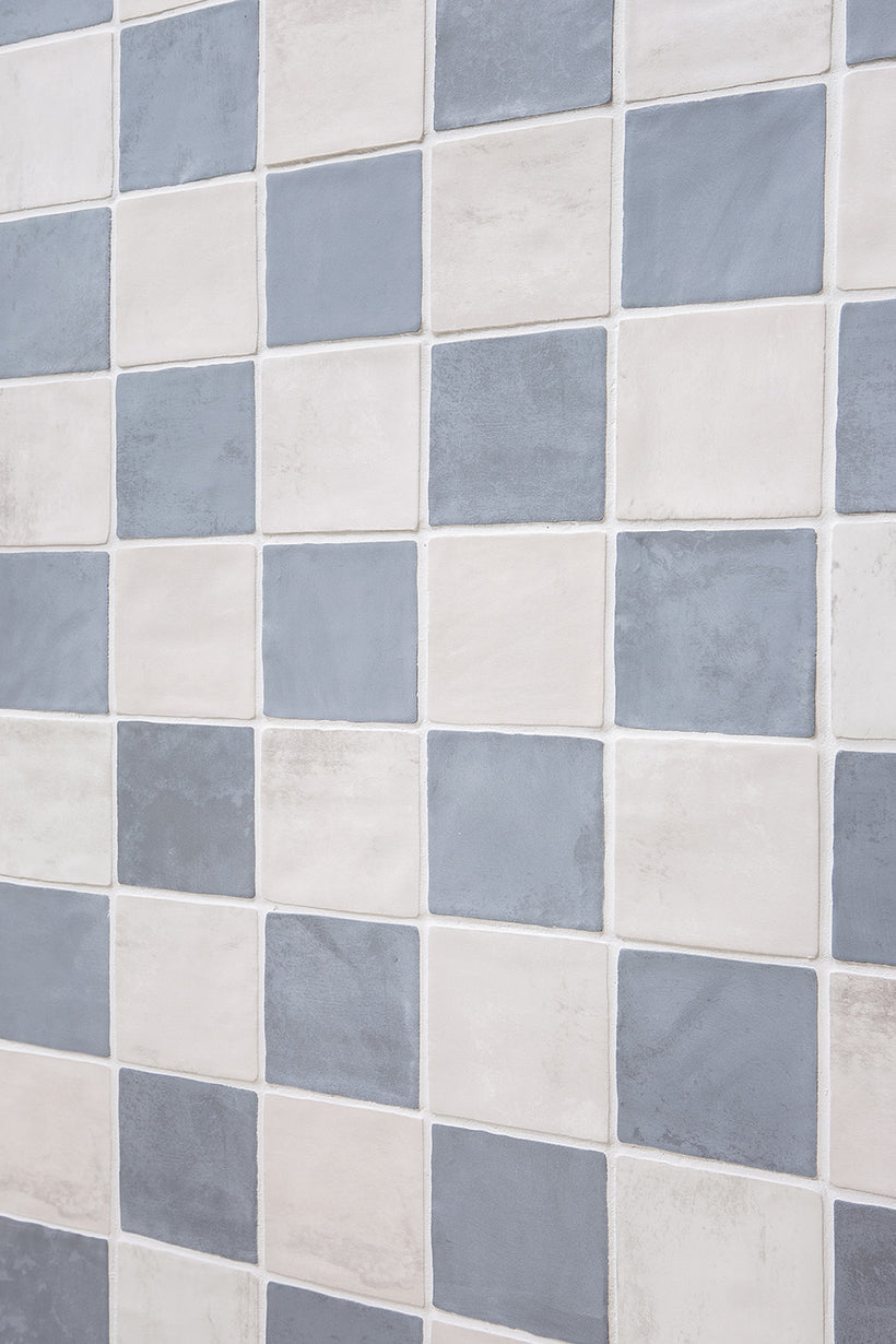 Kasbah Steel & Natural Chequerboard