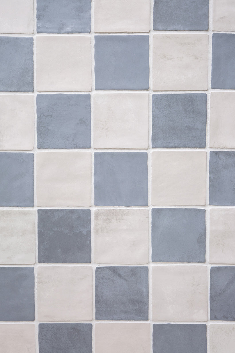 Kasbah Steel & Natural Chequerboard