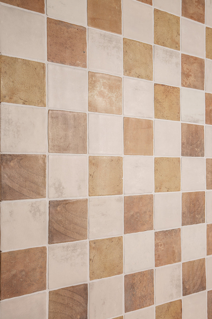 Kasbah Terracotta & Natural Chequerboard