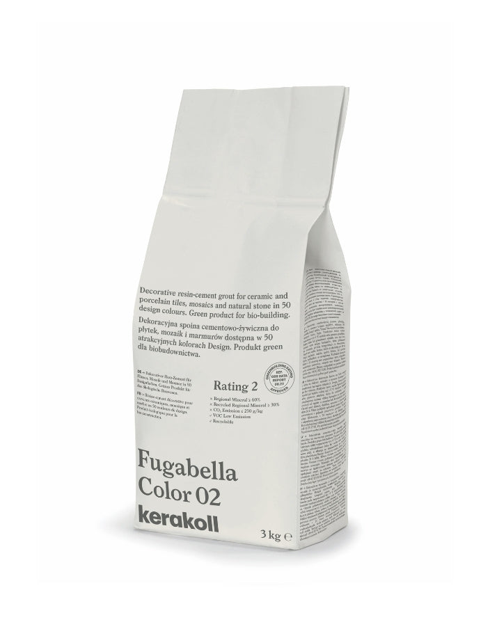Kerakoll Color Stain Resistant Grout 02 White Wash 3KG
