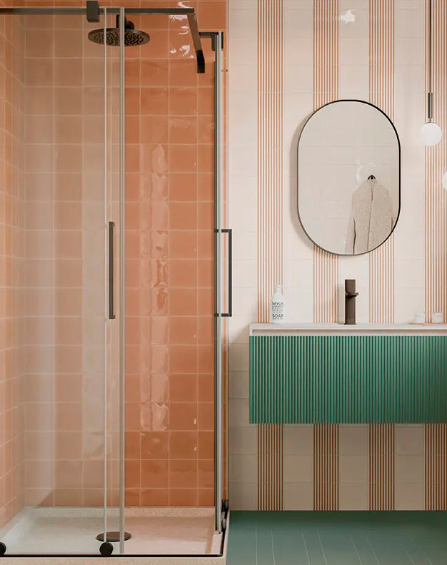 Job Lot 9.045m2 - Kiki Base Peach Gloss Decorative Tiles