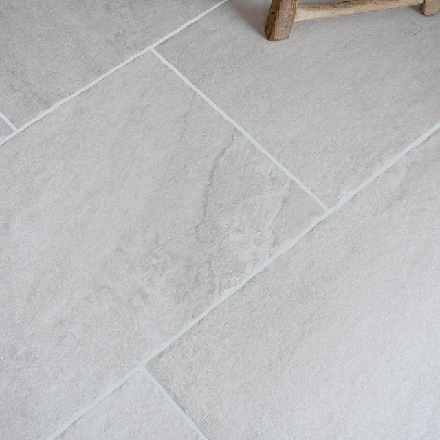 Lacock White Tumbled Effect Porcelain Tiles
