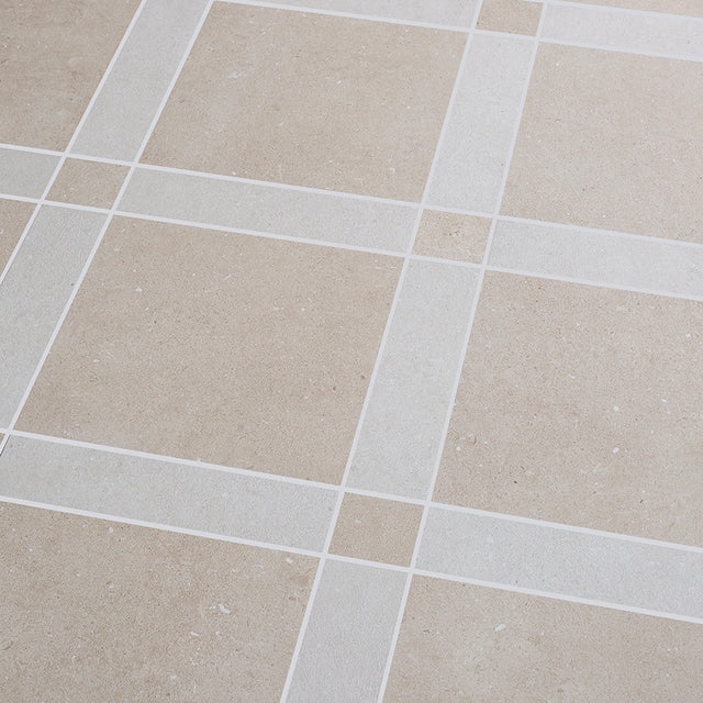 Ludlow Sand Cassettone Stone Effect Porcelain Tiles
