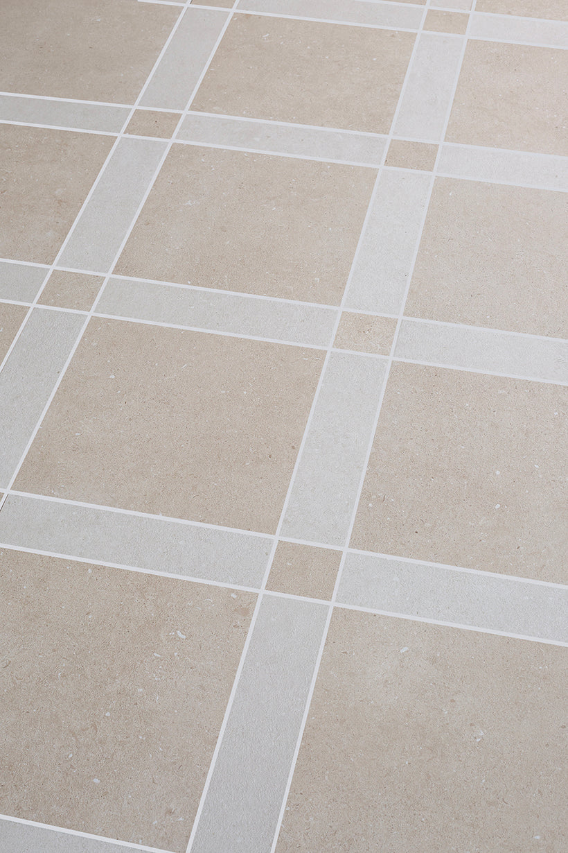 Ludlow Sand Cassettone Stone Effect Porcelain Tiles