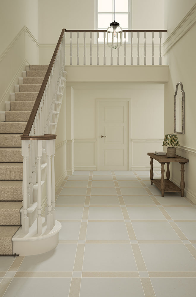 Ludlow Ivory Cassettone Stone Effect Porcelain Tiles