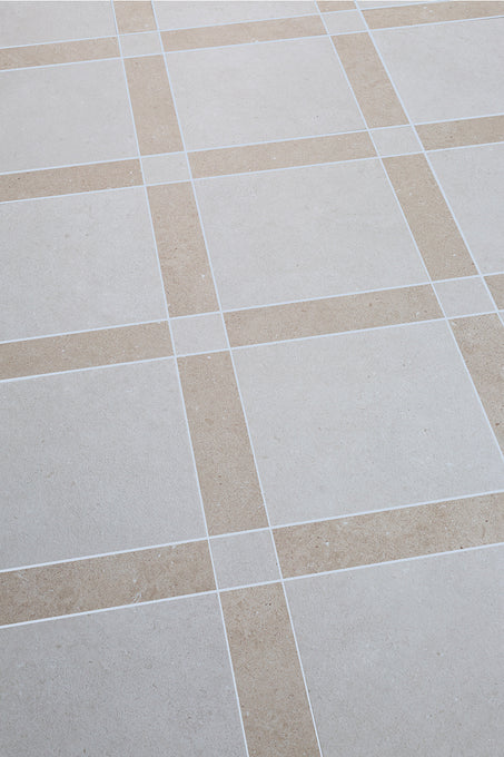 Ludlow Ivory Cassettone Stone Effect Porcelain Tiles