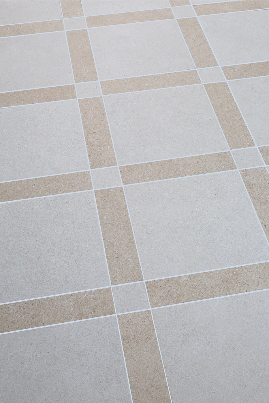 Ludlow Ivory Cassettone Stone Effect Porcelain Tiles