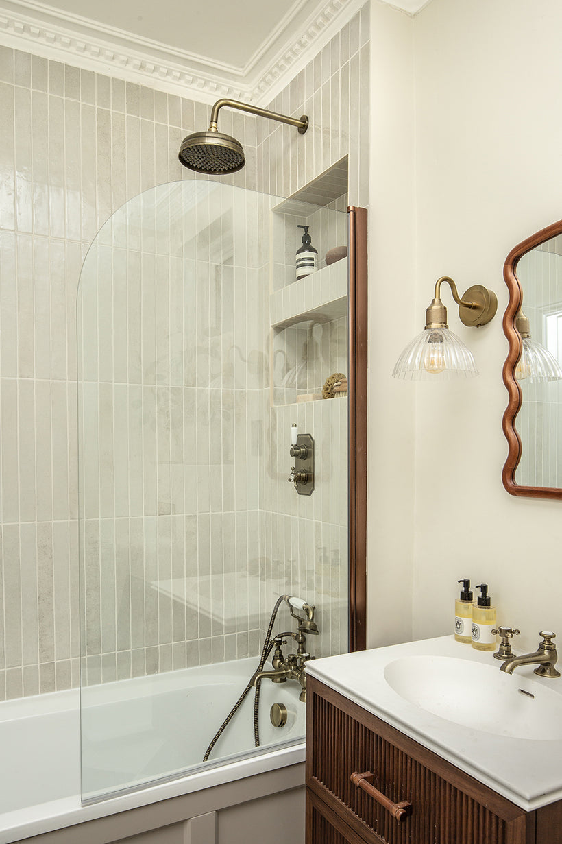 Luella Blanched White Gloss Metro Tiles
