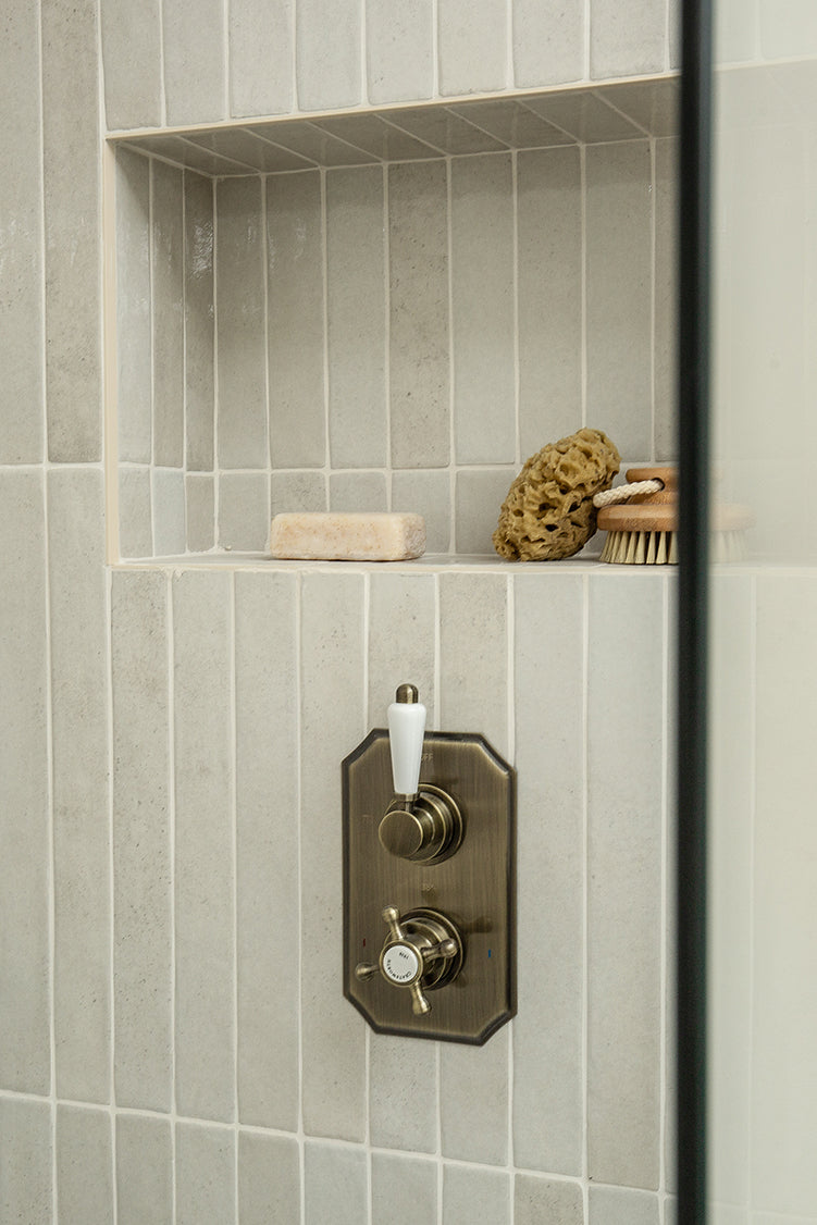 Luella Blanched White Gloss Metro Tiles