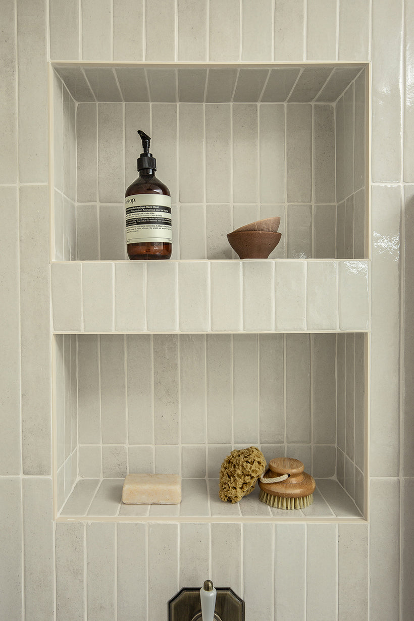 Luella Blanched White Gloss Metro Tiles