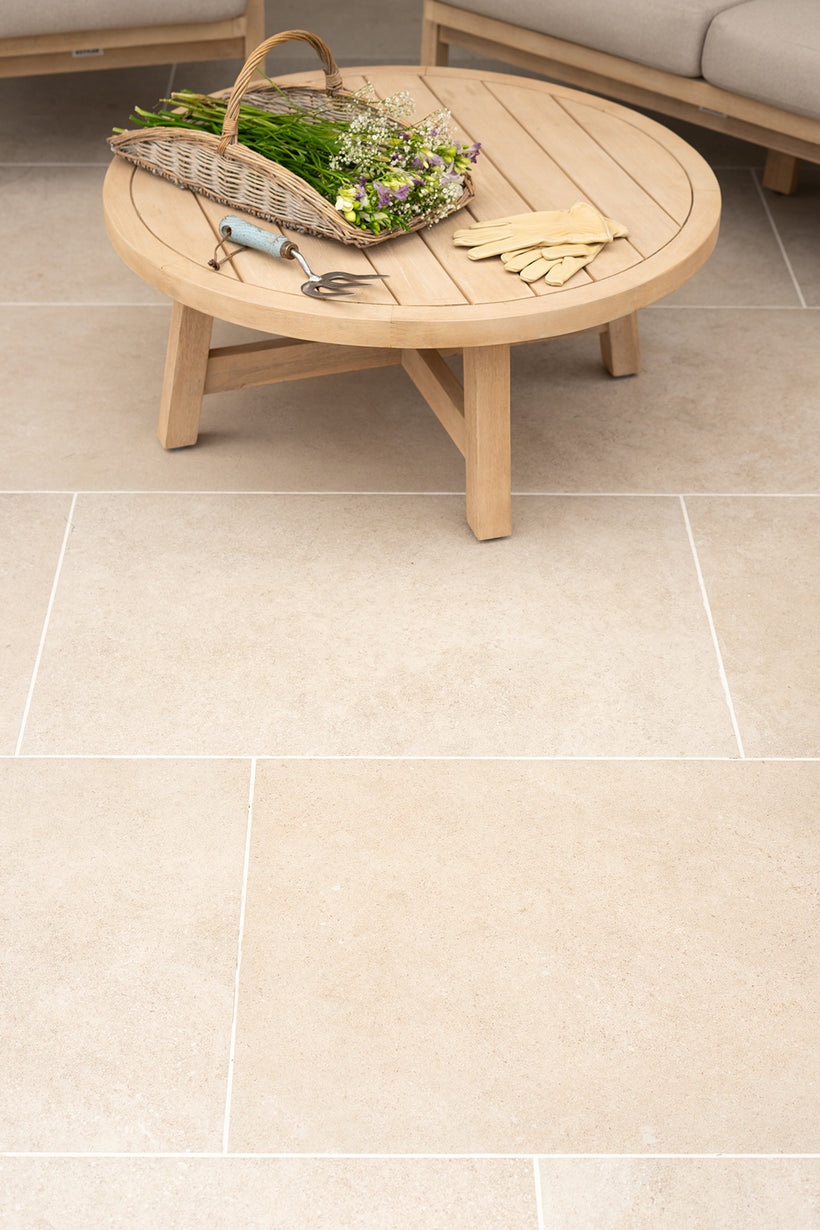 Lullington Beige Stone Effect Porcelain Pavers