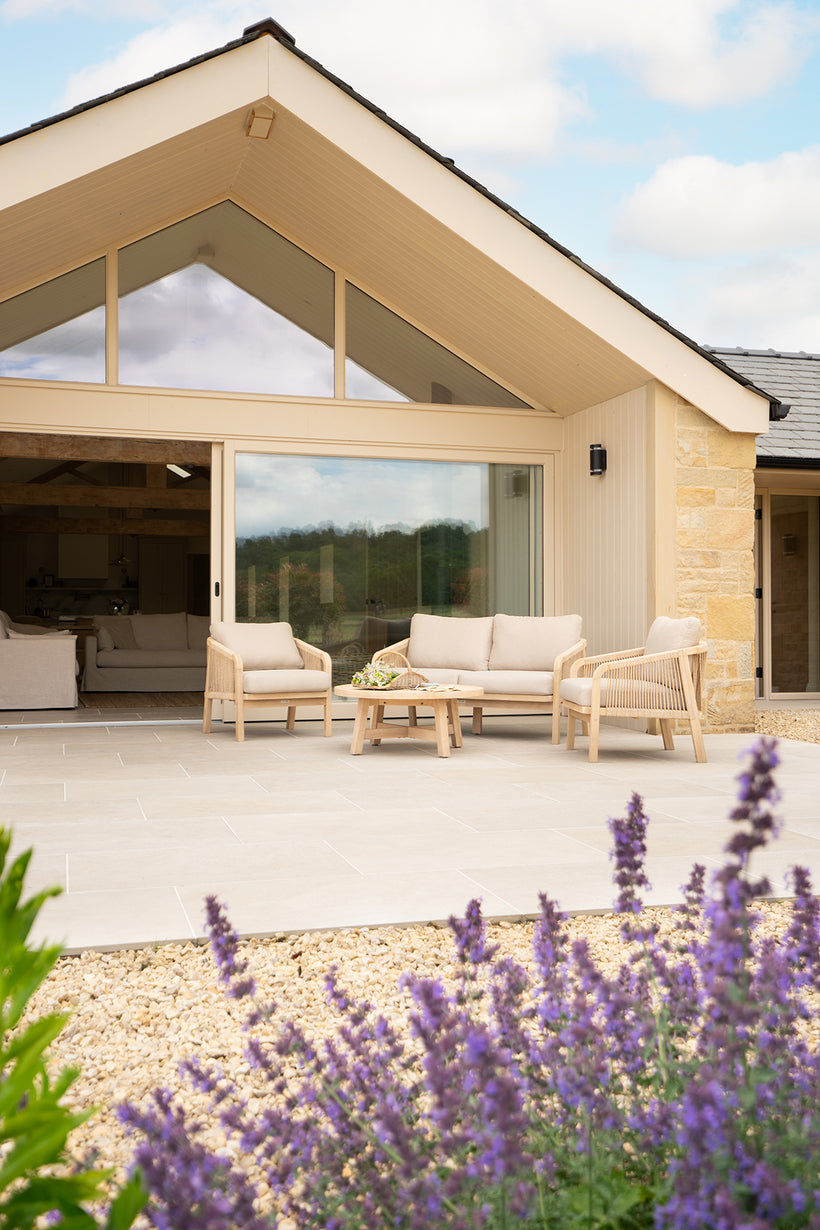 Lullington Beige Stone Effect Porcelain Pavers