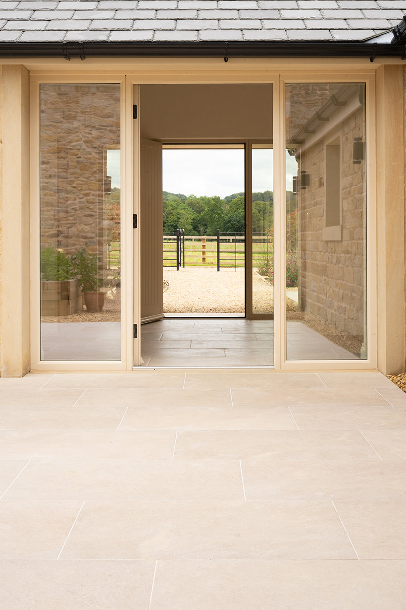 Lullington Beige Stone Effect Porcelain Pavers