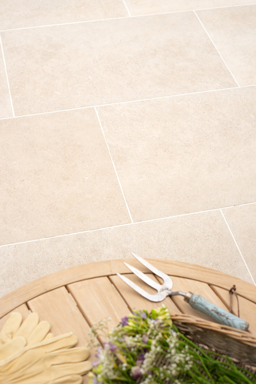 Lullington Beige Stone Effect Porcelain Pavers