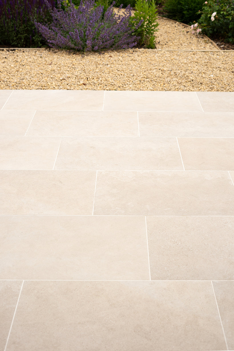 Lullington Beige Stone Effect Porcelain Pavers