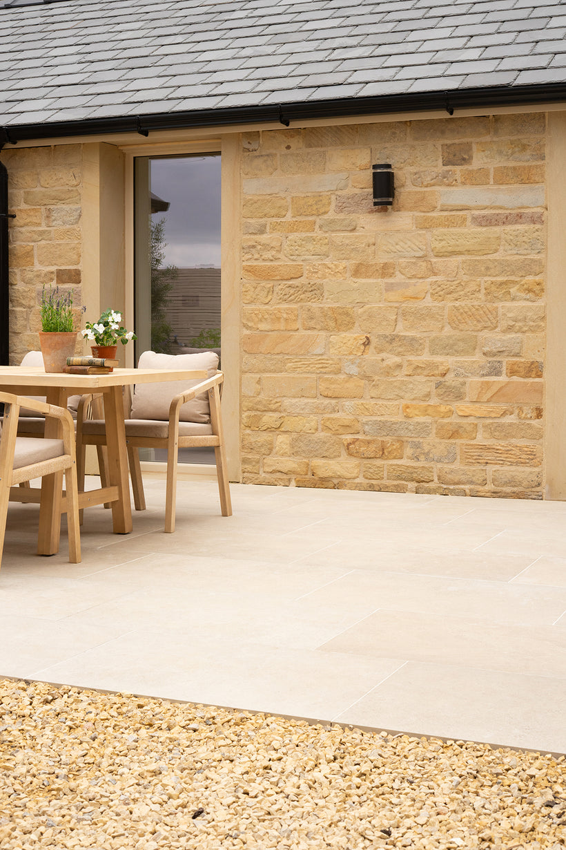 Lullington Beige Stone Effect Porcelain Pavers