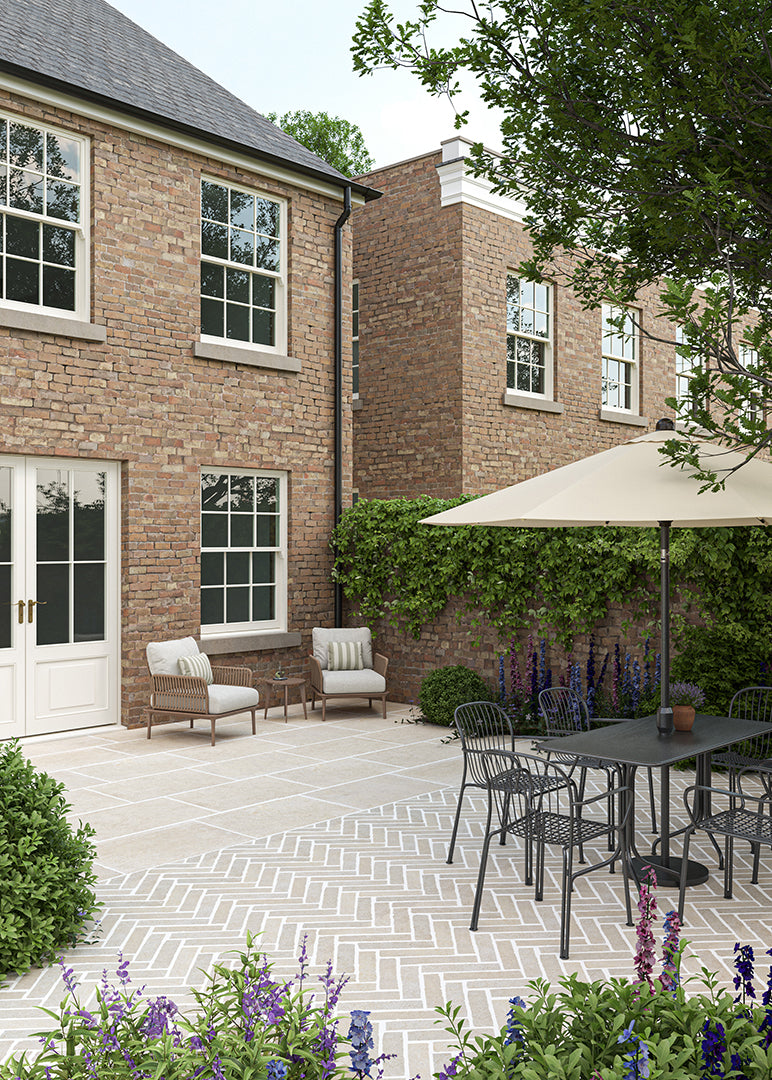 Montpellier Sable Tumbled Porcelain Paving