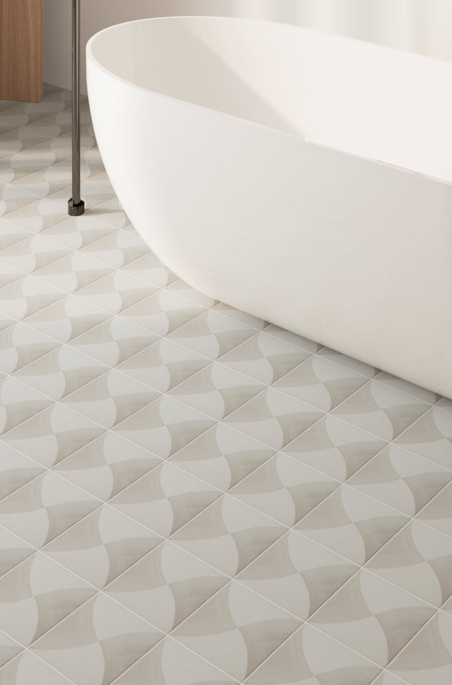 Novella Putty Beige Patterned Tiles