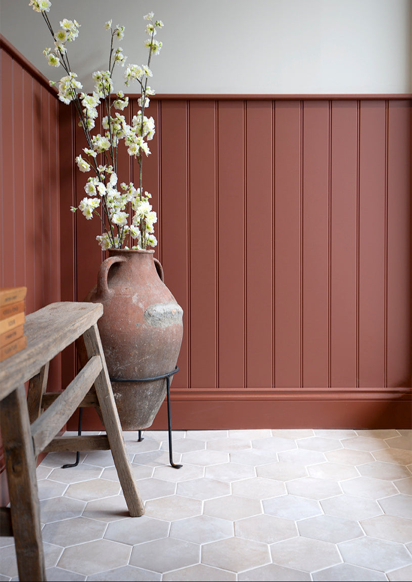 Oliva Crema Hexagon Terracotta Effect Tiles