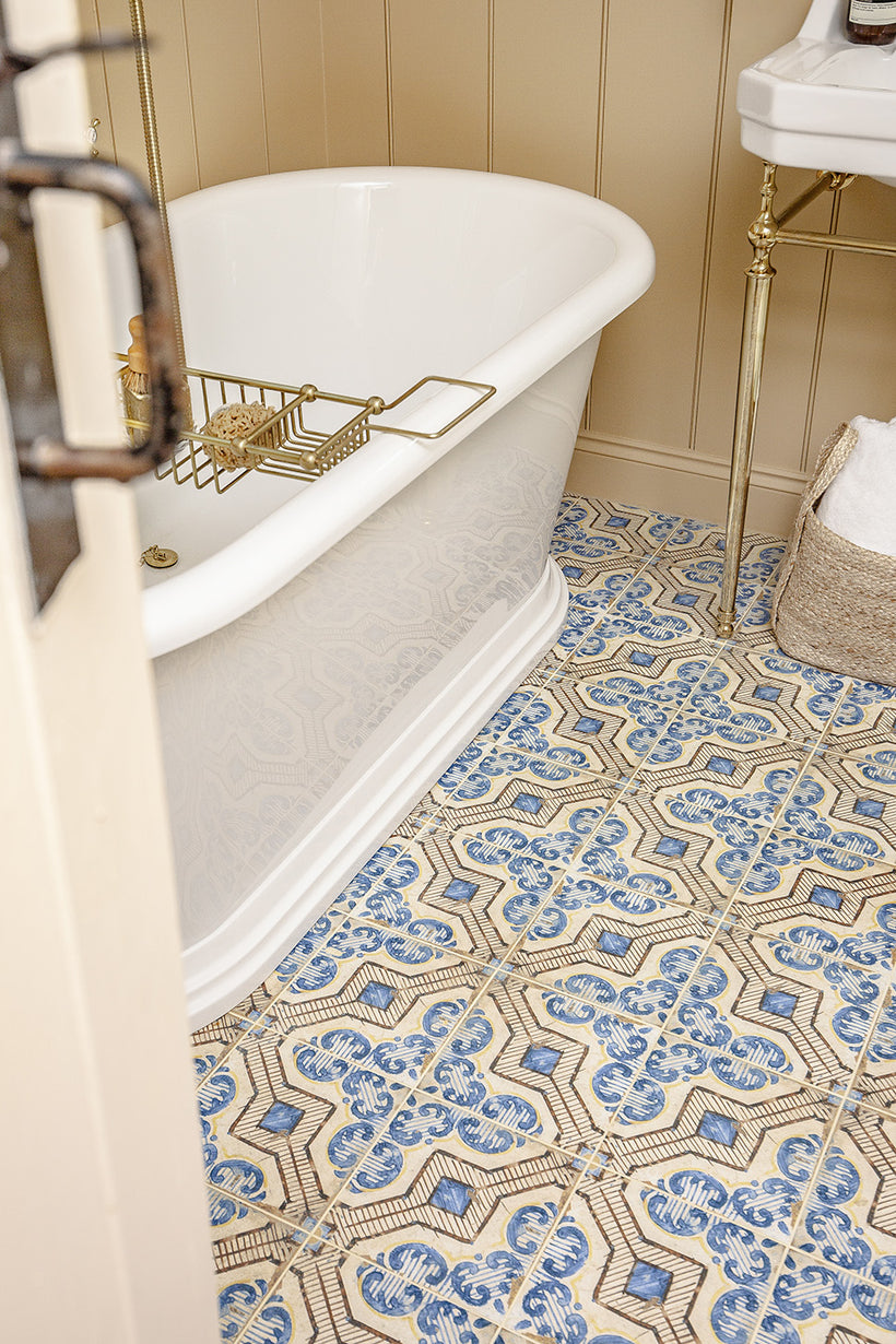 Pamplona Azul Patterned Porcelain Tiles