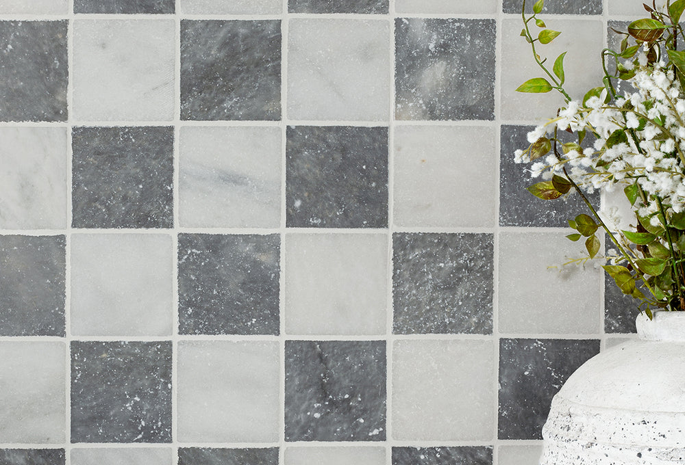 Parisian Grey Tumbled Marble Tiles