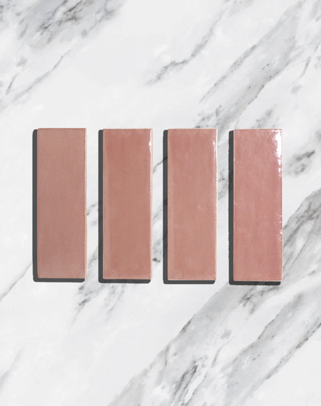 Job Lot 3.344m2 - Pastello Peony Gloss Metro Tiles