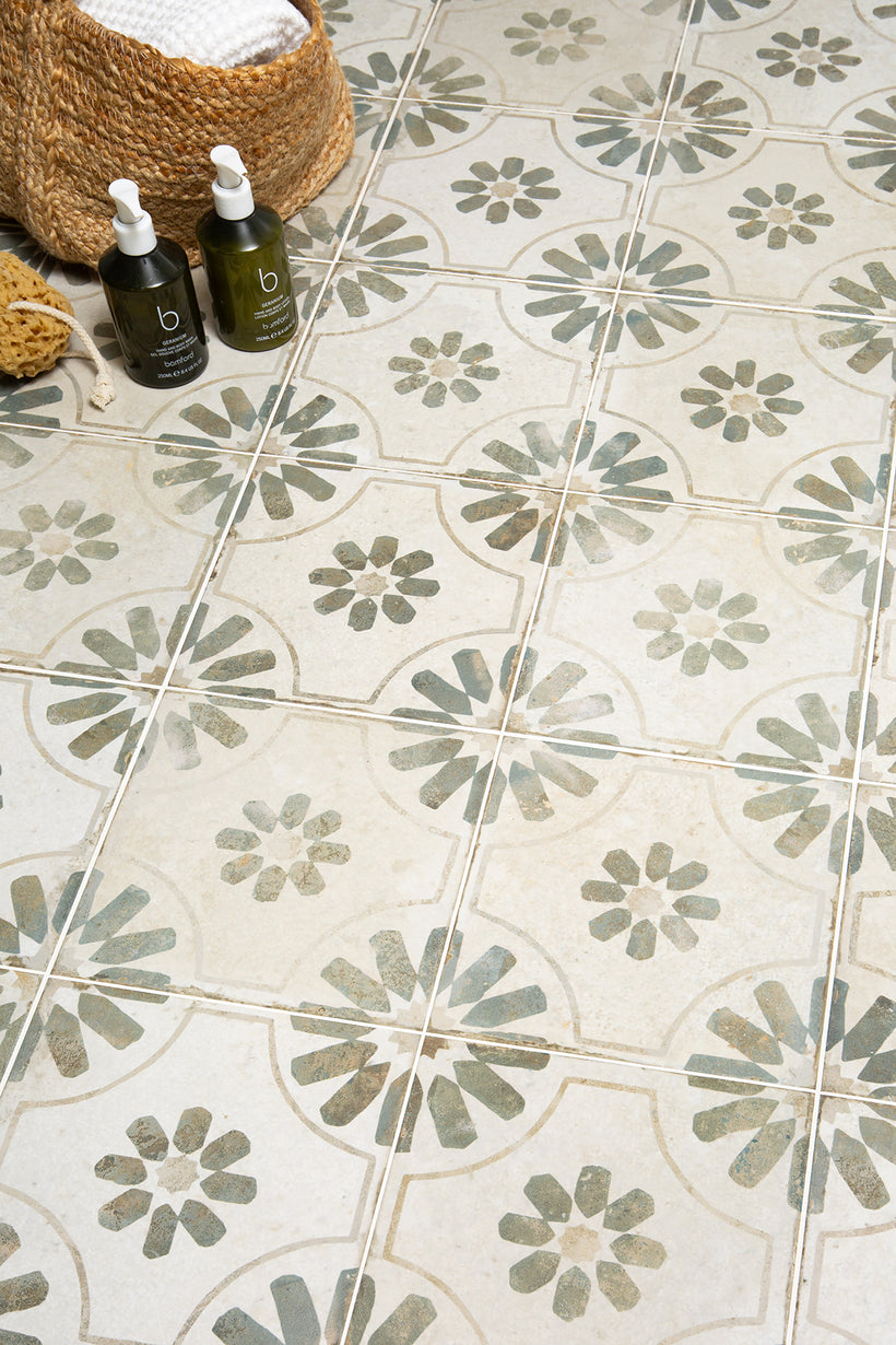 Penrose Sage Patterned Ceramic Tiles