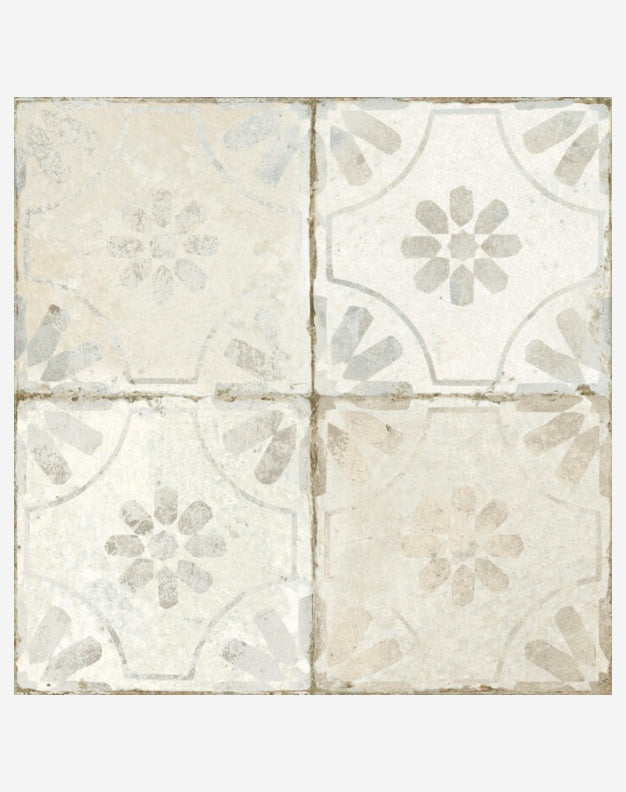 Penrose White Patterned Ceramic Tiles