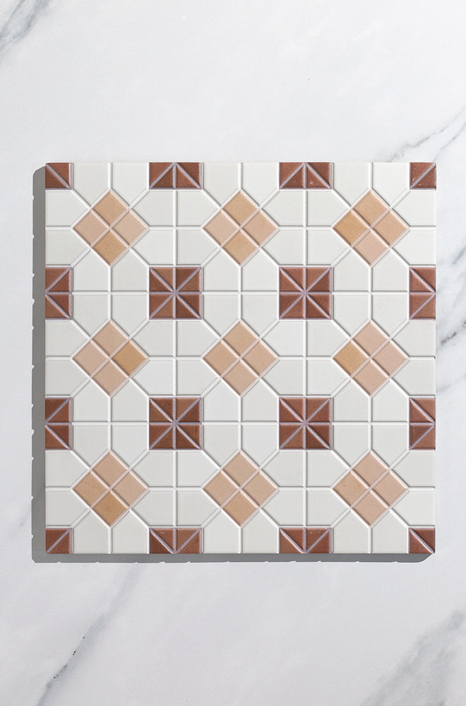 Regent Burgundy Decorative Patterned Tiles