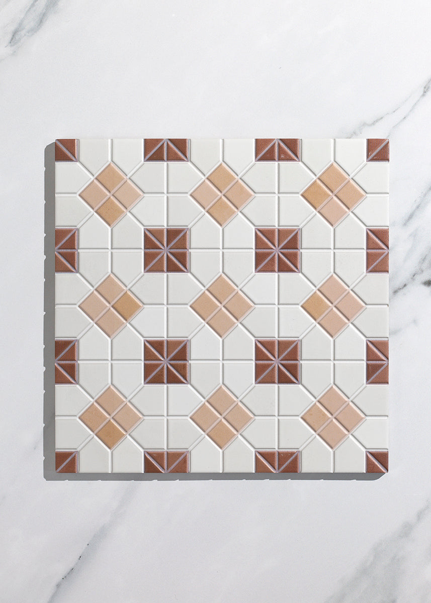 Job Lot 7.84m2 - Regent Burgundy Decorative Patterned Tiles