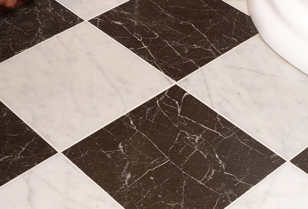 Riviera White Honed Marble Tiles