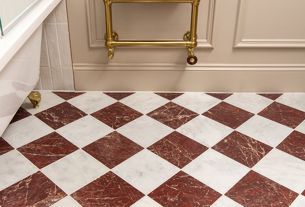 Riviera White Honed Marble Tiles