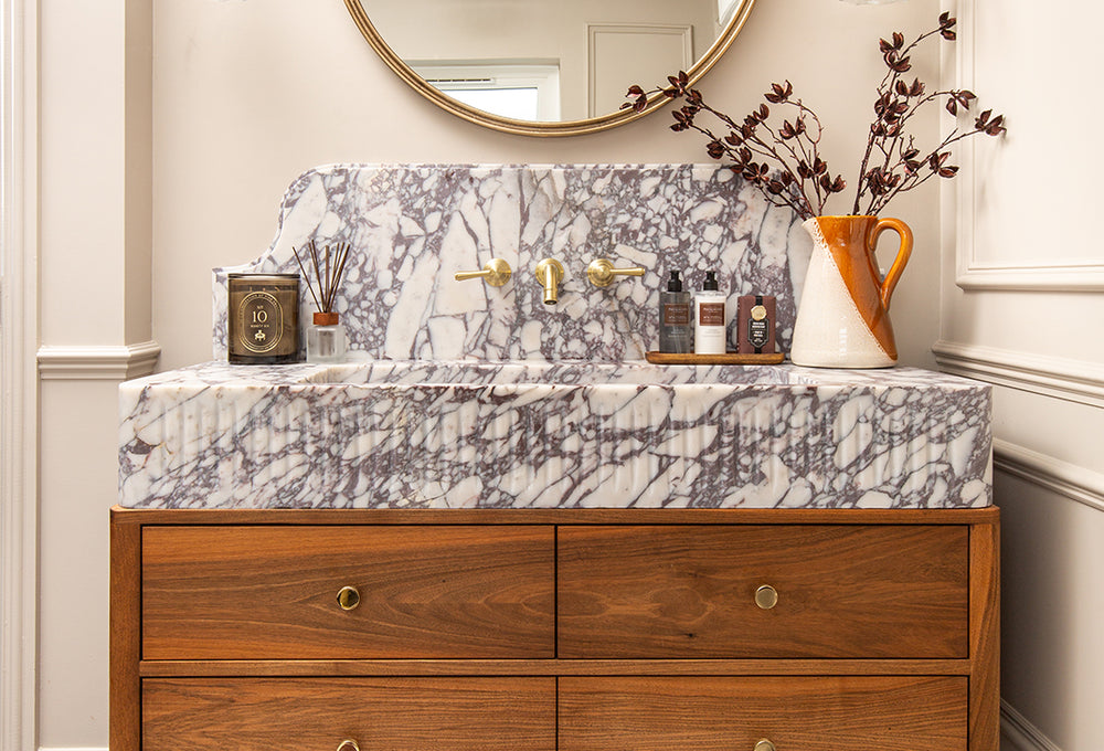 Riviera White Honed Marble Tiles