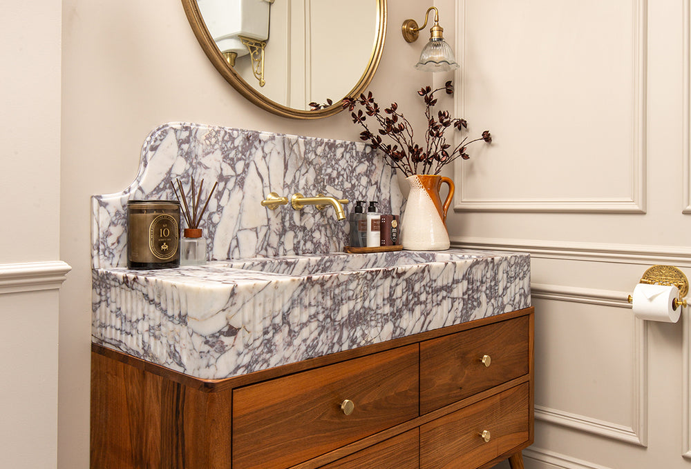 Riviera White Honed Marble Tiles