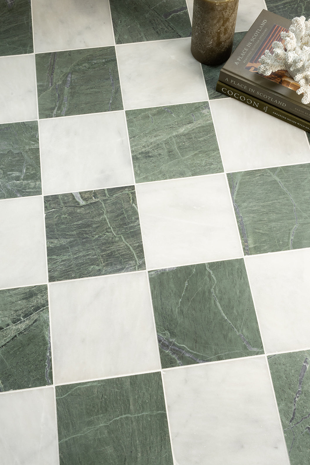 Riviera Emerald Honed Marble Tiles