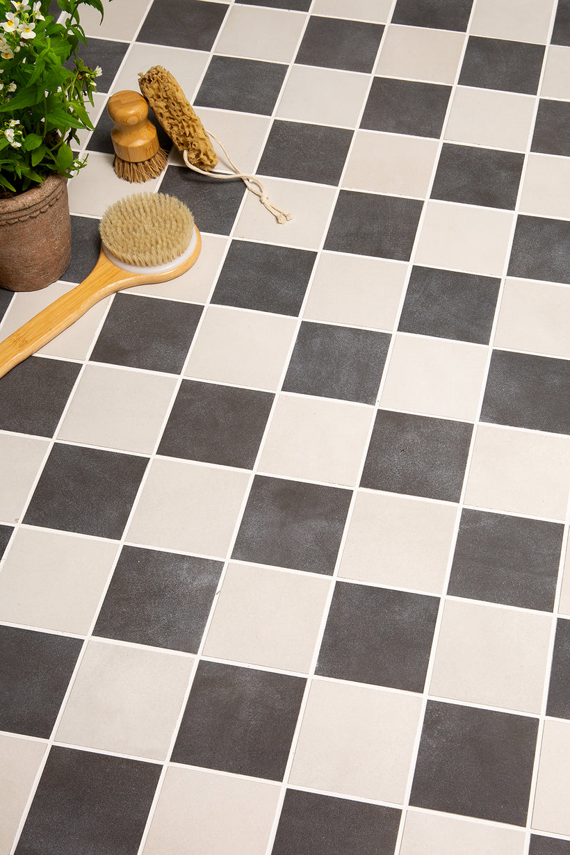 Rosamund Black & White Victorian Chequerboard