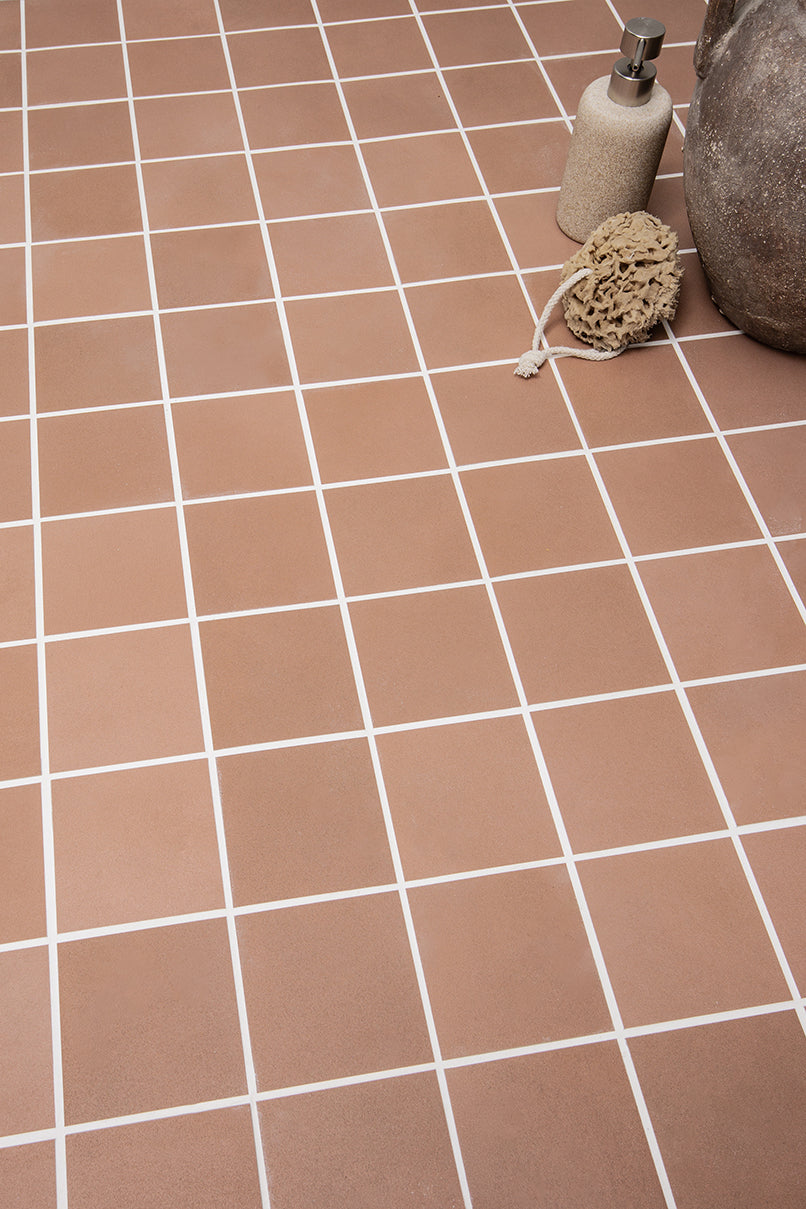 Rosamund Clay Concrete Effect Porcelain Victorian Tiles
