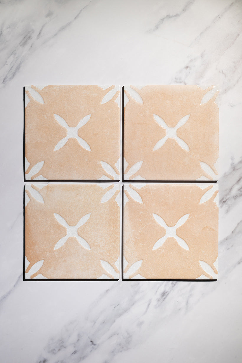 Salamanca Sand Decor Square Terracotta Effect Tiles