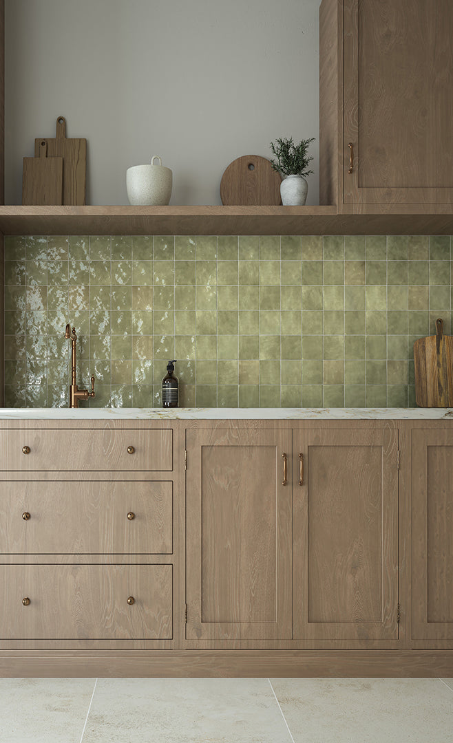 Tangier Sage Green Gloss Decorative Tiles