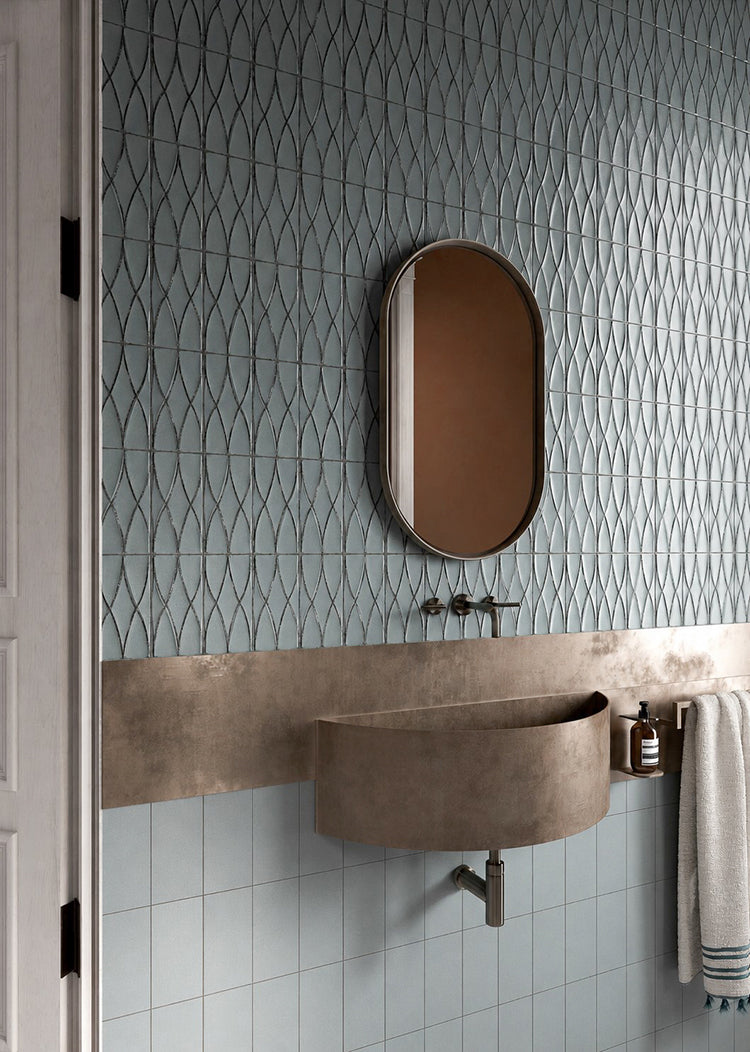 Trixie Weave Sky Decorative Porcelain Tiles